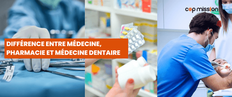 Différence entre médecine, pharmacie et médecine dentaire